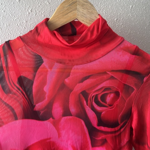 AFRM Organic Rose Long Sleeve Bodycon Dress - Picture 3 of 6